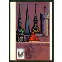 Таллинн. Столицы союзных Республик. 1990. Картмаксимум