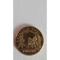 Польша 2 злотых 2001 Соляная шахта в Величке