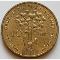 Польша 2 злотых 2012 год "20 лет Благотворительному Рождественскому оркестру"