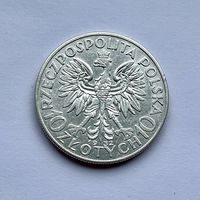Монета СЕРЕБРО Польша 10 злотых 1932 год Ядвига ОТЛИЧНЫЕ