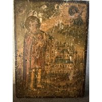 Икона Святого на фоне города. Распродажа коллекции!!!