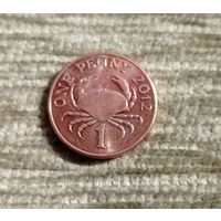 Werty71 Гернси 1 пенни 1998 Большой (сумчатый) краб Блеск