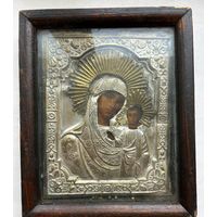 Икона Божией Матери Казанская, живопись, Киот. 19 век!