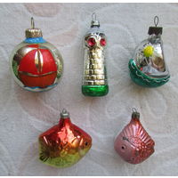 Елочные игрушки на тему "Море". Цена за лот