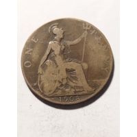 Великобритания 1 пенни 1908