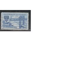 США-1952, (Мих.631), гаш. , Мост, Нью-Йорк (одиночка),