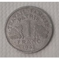 Франция 1 франк, 1942 (1-7-95)
