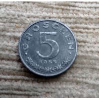 Werty71 Австрия 5 грошей 1955