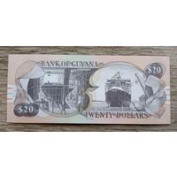 Werty71  Гайана 20 долларов 2018 UNC банкнота Корабль Водопад Кайетур