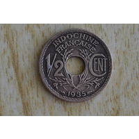 Французский Индокитай 1/2 цента 1935 с 1 руб