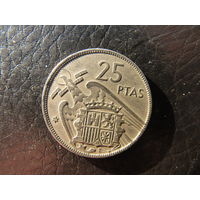 Испания. 25 песет. 1957. С 20 копеек. Распродажа коллекции. Смотрите другие лоты.
