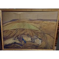 Цвирко (Нар.худ.);200/140см;1973г;"Ритмы",1973г. ДВП,темпера.Вероятно,Нёманский край. 200х140 см.