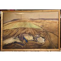 Цвирко (Нар.худ.);200/140см;1973г;"Ритмы",1973г. ДВП,темпера.Вероятно,Нёманский край. 200х140 см.