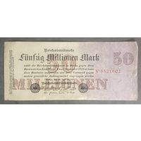 Банкнота 50 миллионов марок 1923 год. Веймарская республика