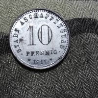 10 пфеннигов (1917г.) г.Ашаффенбург.Нотгельд.