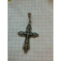 Нательный крестик серебро 925 4.2 на 3 см 4.6 г