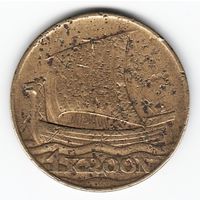 Эстония 1 крона 1934 г. Парусник Ni-Lt _состояние VF