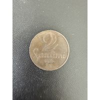 2 сантима 1926 года. Хорошее состояние. С 1 рубля