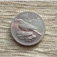 Werty71 Мальта 1 лира 1992 Блеск птица Дрозд