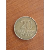 2008 Литва 20 центов