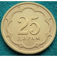 Таджикистан. 25 дирамов 2001 год  KM#5.1  "СПМД"