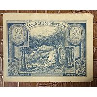 Нотгельд Австрия Ниедостерейх 20 геллеров 1920 год