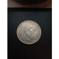5 марок 1935 (J-Гамбург) Серебро 0,900. С рубля,без мц!