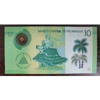 НИКАРАГУА 10 кордоба 2014 P-209a полимер UNC
