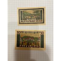 Нотгельд 25-50 пфеннигов. Германия. Веймарская республика Алексисбад-0201