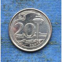 Сингапур 20 центов 2013