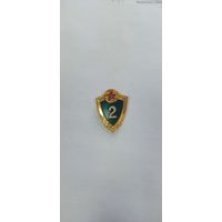 Классность 2 пограничник (КГБ) темно-бирюзовый фон ,гражданская заколка, редкий, легкий