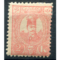 Персия (Иран) - 1889г. - шах Насер ад-Дин, перфорация 13 1/2, 2 К - 1 марка - MH [Mi 69]. #4-W1-121-A-1