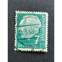 Германия 1954. Профессор, доктор Теодор Хойс (1884-1963), 1-й президент Германии