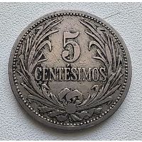 Уругвай 5 сентесимо, 1909  3-10-10