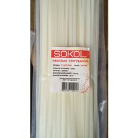 Кабельный хомут нейлон белый 5х450мм, (100шт)