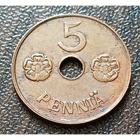 Финляндия 5 пенни, 1941    ( 1-5-7 )