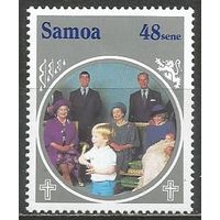 Самоа. 85 лет со дня рождения королевы Елизаветы-матери. 1985г. Mi#566.