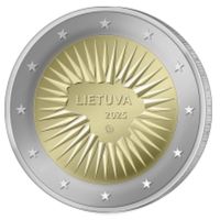 Литва 2 евро 2025 Оборона страны UNC из ролла