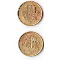 10 центов Литва 1998 год