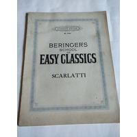 Старинная учебная тетрадь издательства AUGENER'S EDITION No5141. BERINGER'S school of EASY CLASSICS.SCARLATTI.1915 год.