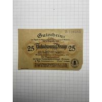 Нотгельд 25 пфеннигов Германия -3012