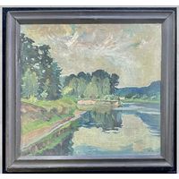 Крохалев П.С (Крохолев) "Родная Беларусь", Холст, масло. Размер 51х55 см.