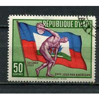 Гаити - 1959 - Панамериканские игры. Метание диска 50С - [Mi.581] - 1 марка. Гашеная с оригинальным клеем.  (Лот 5JM)-TG2P22
