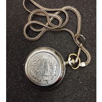 Часы карманные Молния (Глухарь, Охота), механические. СССР