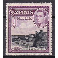36.BrK. Великобритания. Колонии. Кипр. Георг VI. Архитектура и пейзажи. 1938 г. 9P. Mi.#150