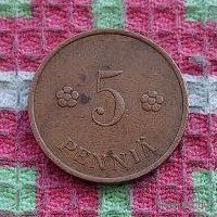 Финляндия 5 пенни 1932 года, UNC. Предложи свою цену или обмен!