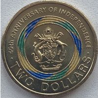 Соломоновы Острова 2 доллара 2018 г. 40 лет Независимости