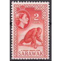 84.BrK. Великобритания. Колонии. Саравак. Елизавета  II. Местные мотивы. 1957 г. 2с. Mi.#189.
