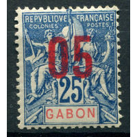 Французские колонии - Габон - 1912г. - аллегория, надпечатка 05 на 25 с - 1 марка - MH [Mi 76]. #4-W1-129-A-1