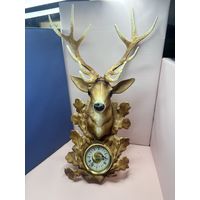 ЧАСЫ НАСТЕННЫЕ ОЛЕНЬ янтарь